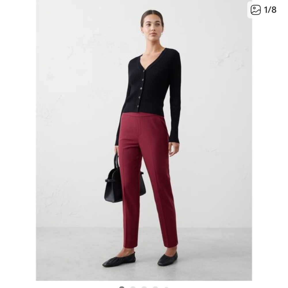 Banana Republic Burgundy Ankle Pants